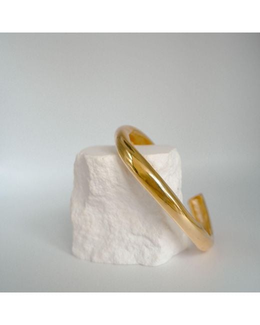LINYA JEWELLERY Metallic Grel Thick Asymmetric Shiny Bracelet