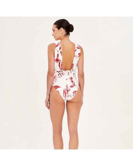 Aguaclara Red Rouge Deep V One Piece