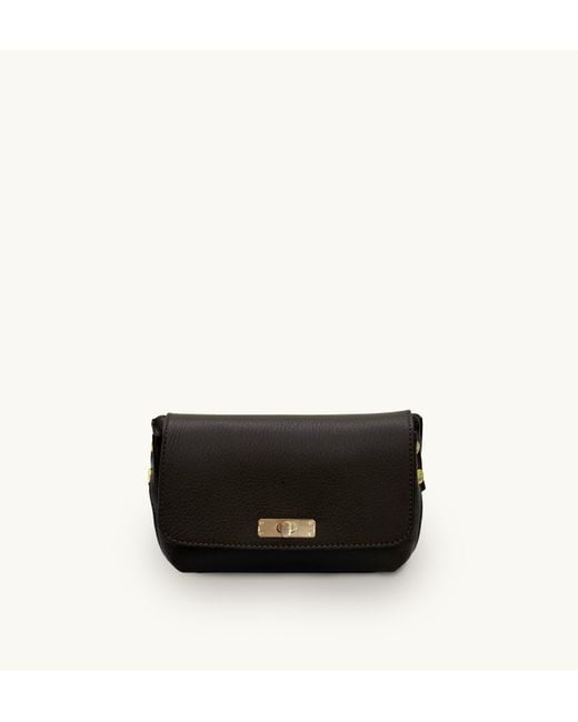 Apatchy London Black The Maisie Mini Chocolate Leather Bag