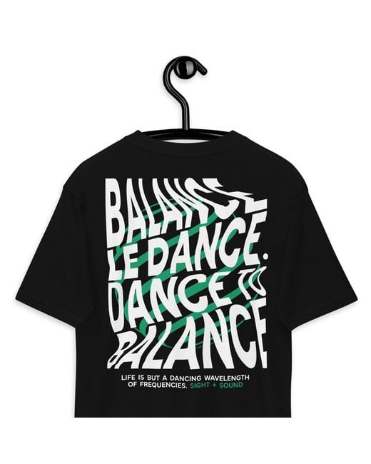 Anchor and Crew Black Balance Le Dance Disco! Heavy Cotton Embroidered T-Shirt for men