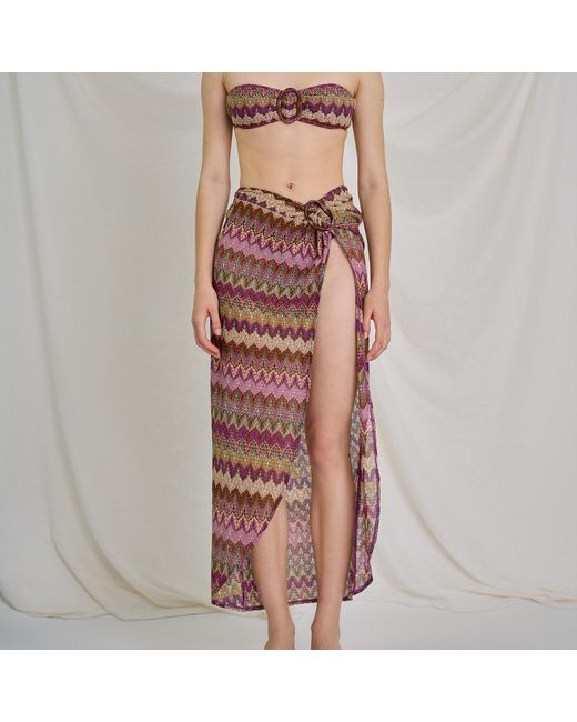 Aulala Paris Brown Nocturnal Sky Broderie Beach Sarong