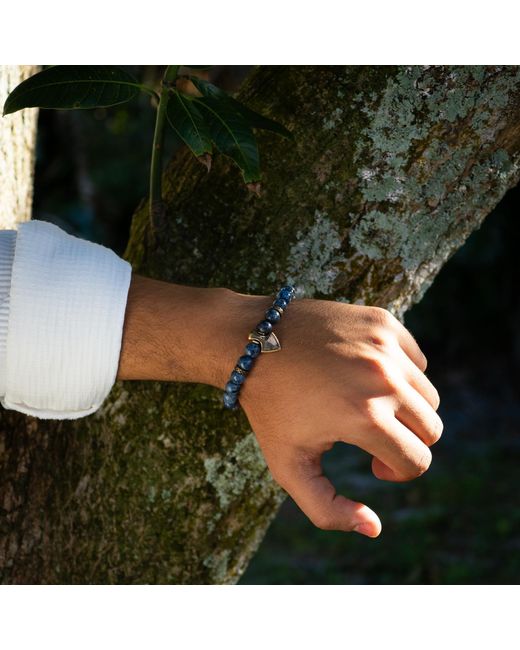 Ebru Jewelry Blue Balance Sodalite Stone Bracelet for men
