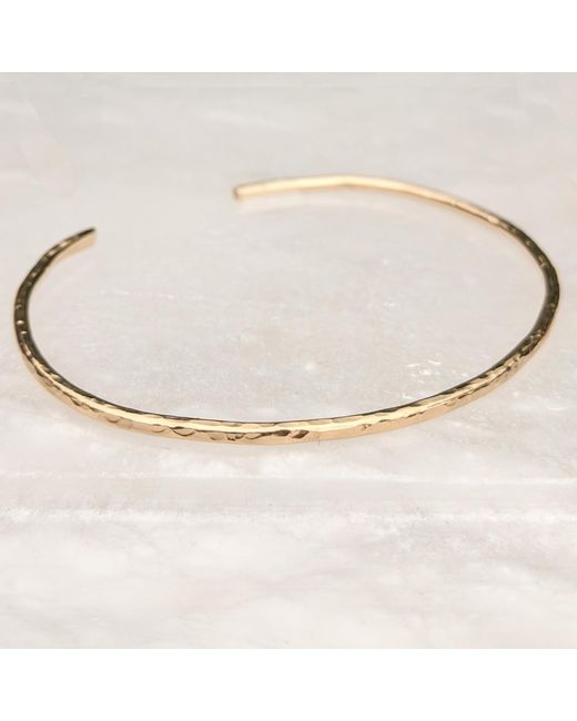 Kiri & Belle Metallic Eva Hammered Filled Cuff Bracelet