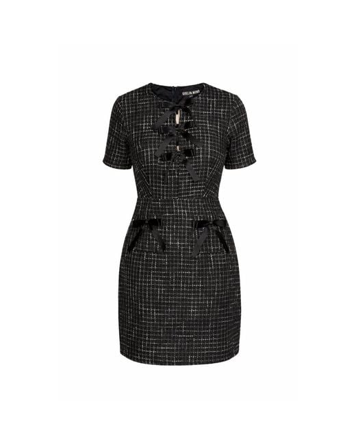 Girl In Mind Black Kenza Bow Detail Mini Dress