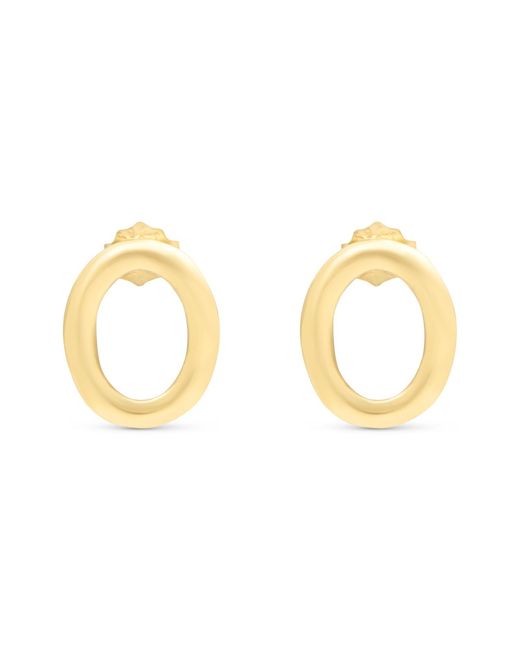 Esterah Metallic Oval Stud Earrings