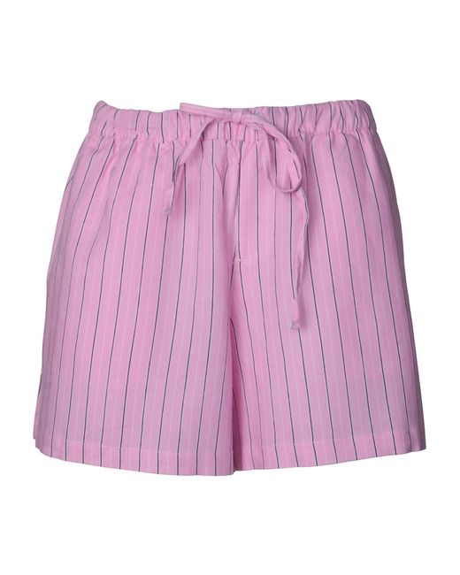 2KStyle Purple Portofino Striped Linen Shorts