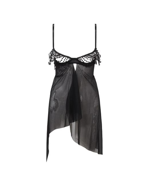 Belle -et-BonBon Black Bisoux Bra Babydoll Add Matching Knickers To Make A Beautiful