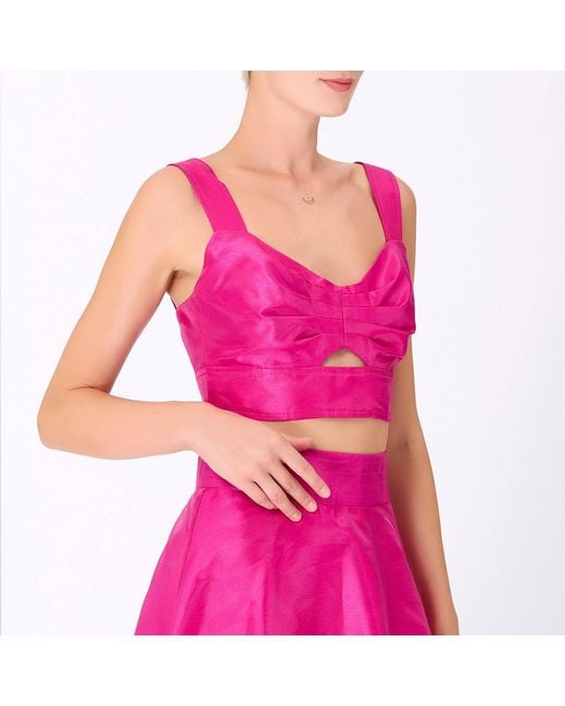 Smart and Joy Pink Taffeta Top