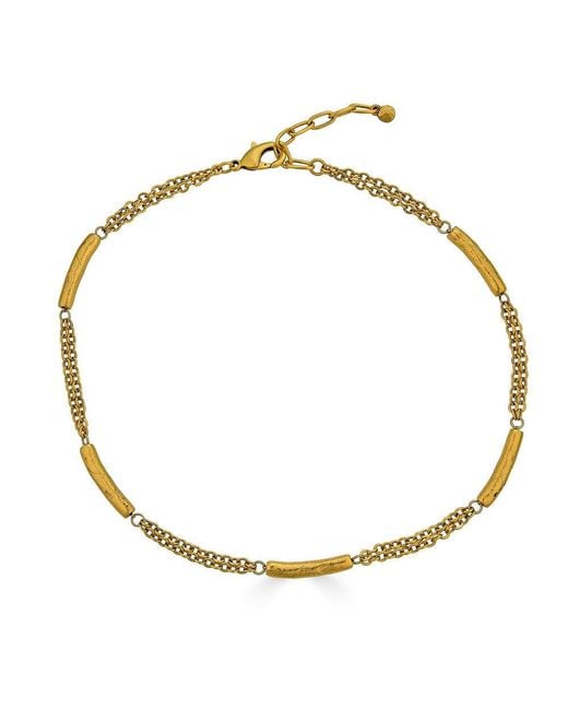 Loni Paul Jewelry Metallic Tube Bead Station Necklace