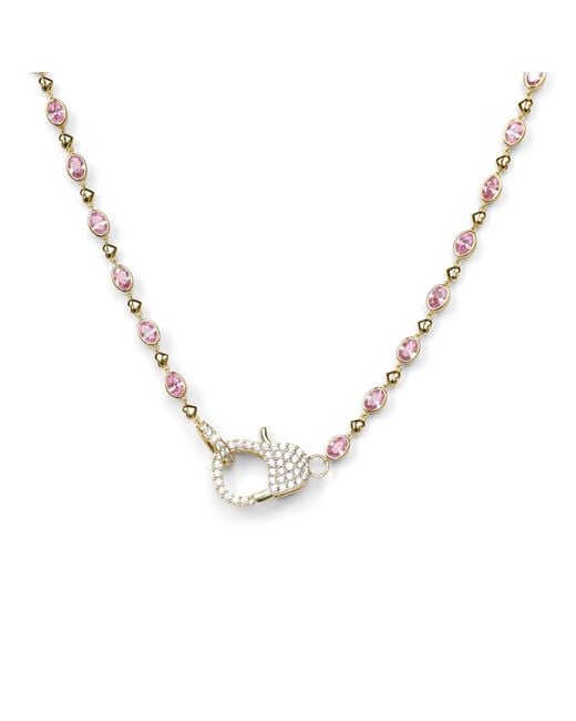 Cloud Haven Metallic Studded Clasp Necklace