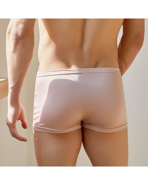 Soft Strokes Silk Pink Set Of Two Knitted Silk Trunks for men