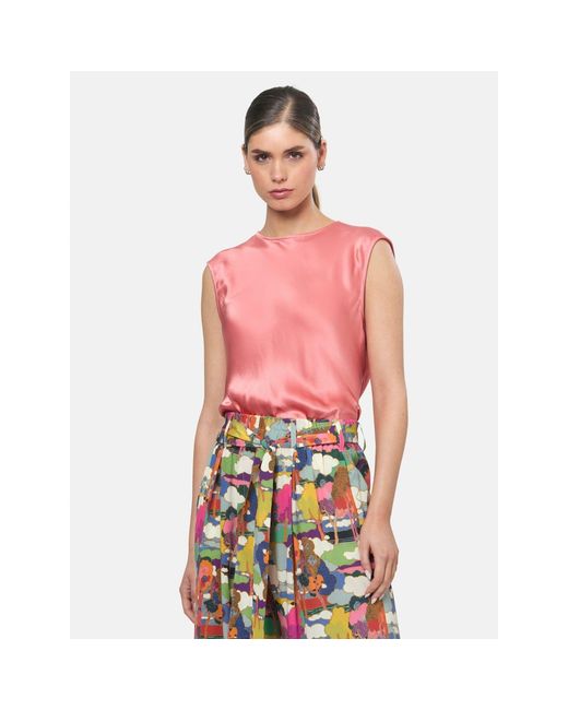 Helen Mcalinden Pink Nicki Coral Rose Blouse