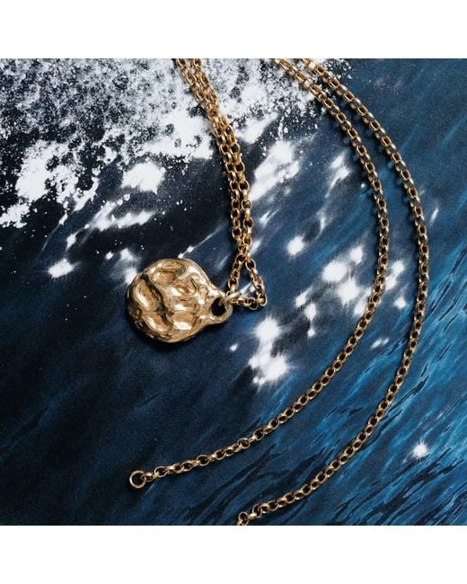 Moca Jewellery Metallic Moon Pendant