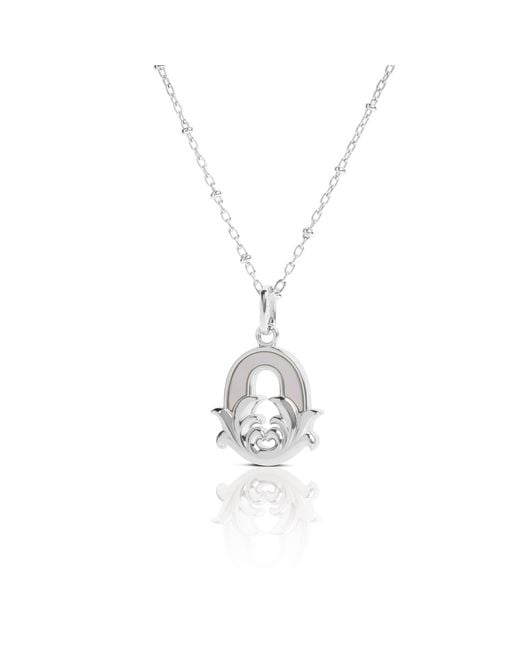 Kasun Metallic Solid O Initial Necklace With Mother Of Pearl