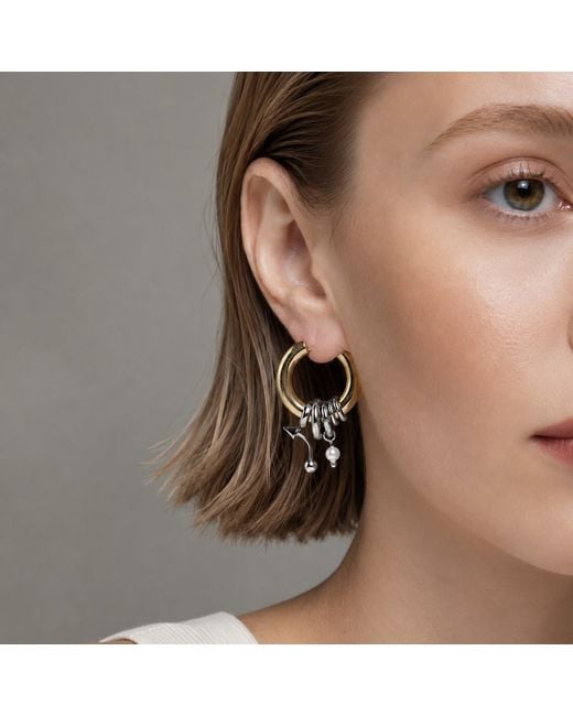 Kirei Metallic Voltage Earrings – Stainless Steel & Shell Pearl