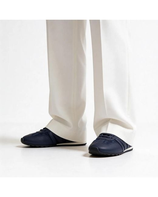 By Virgo Blue Noir Handcrafted Leather Sneaker
