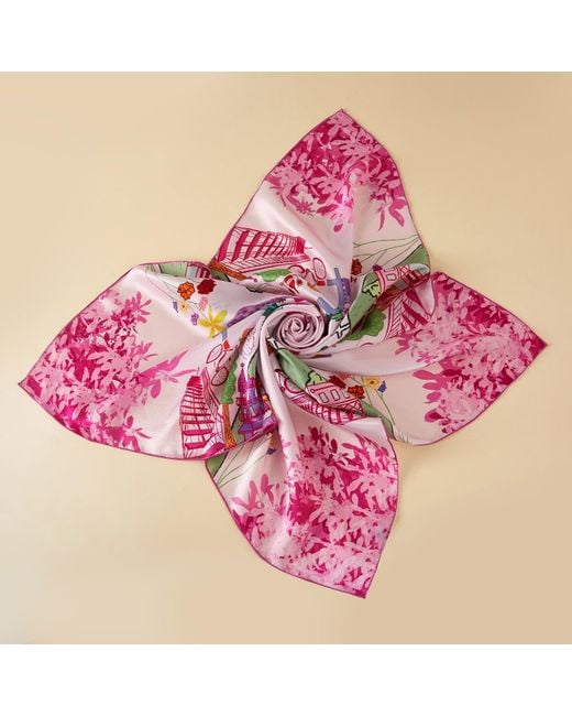 Soft Strokes Silk Purple Montreal Pure Silk Large Square Scarf