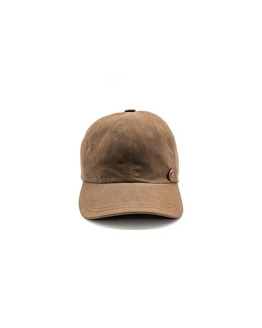 DORIA 1905 Brown Safari Rainproof Fabric Baseball Cap for men