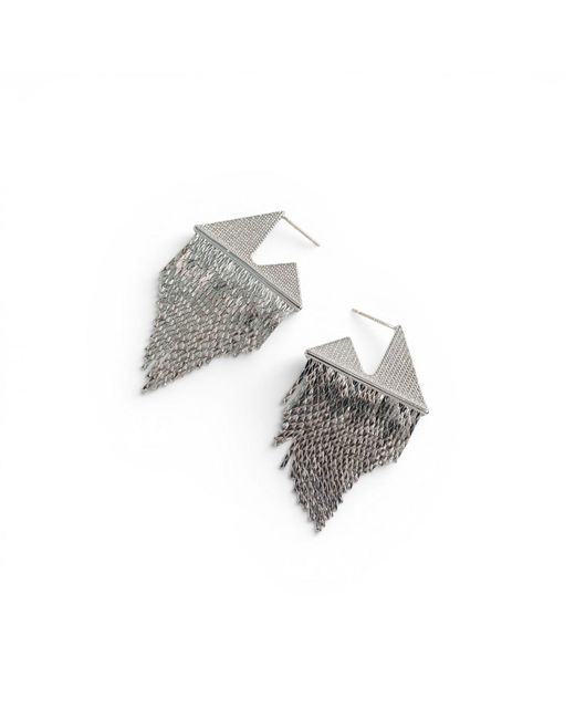 Miss Cecilia Gray Vega Fringe Earrings
