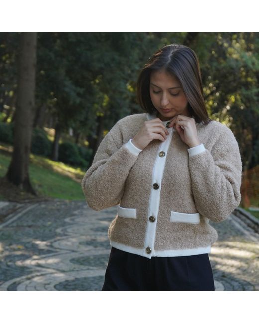 Nuvv Collection Wool And Alpaca Blend Button-Front Cardigan – Warm And Lightweight Natural Fibres