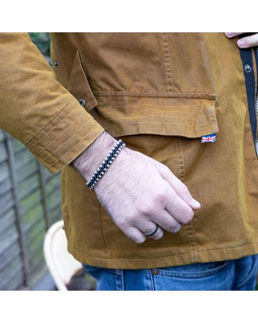Harbour Uk Black Chunky Connection Rope Bracelet for men
