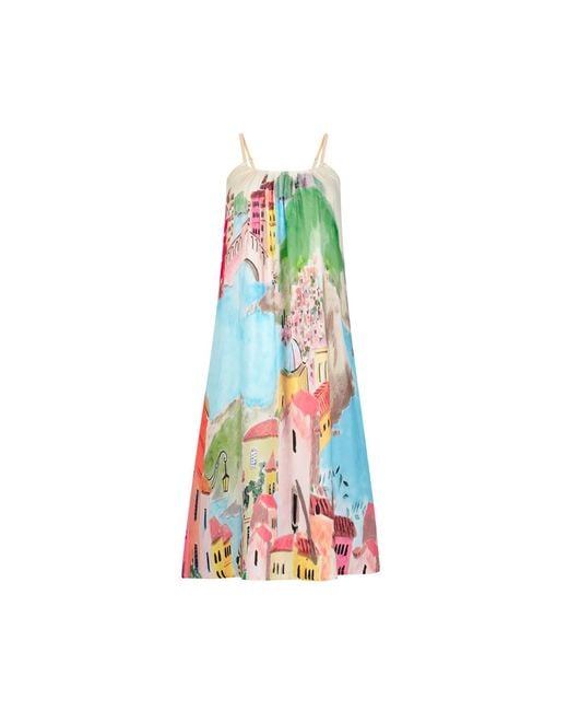 DHARA SHETH DUBAI White La Riviera Spaghetti Strap Midi Dress