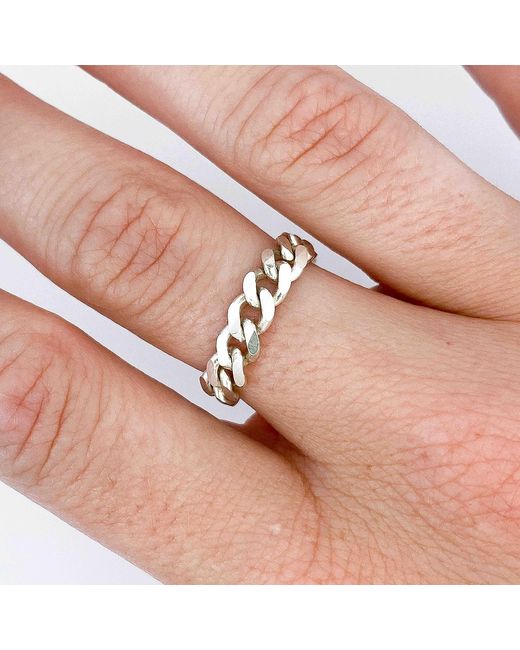Karen Kriegel Metallic Curb Chain Ring