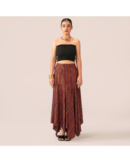 Collected Xx Red Multi-Panel Dhoti Skirt