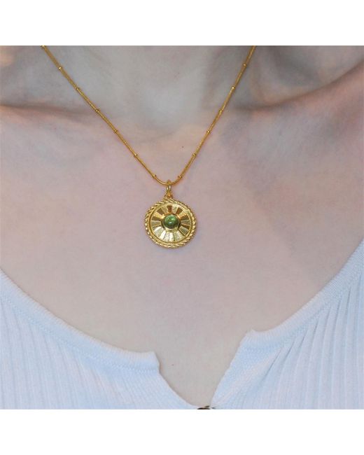 GEM BAZAAR Metallic Peridot Birthstone Mythology Pendant