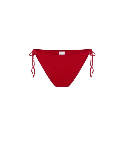 Pcfg Red The Solar Reflections Terry Tie-Side Bikini Bottom