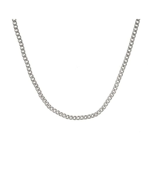 Edge Only Metallic Curb Chain 3.7Mm 55Cm Sterling for men