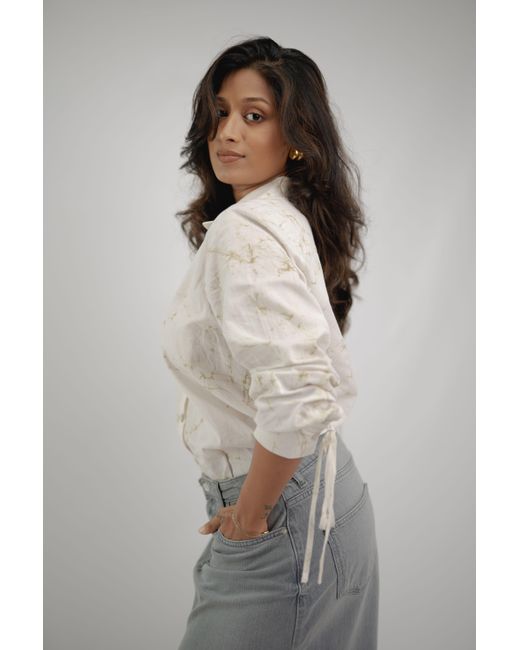 Celeste Mendis White Raindrop Shirt
