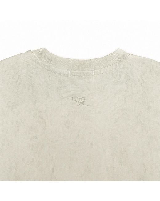 X Ilona Blue White Neutrals Graffiti Baby Bear Organic Cotton Chain Link Embroidery Tee
