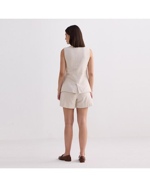 REISTOR Gray Cotton Tweed Shorts