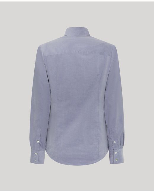 Really Wild Clothing Blue Spencer Stretch Corduroy Shirt