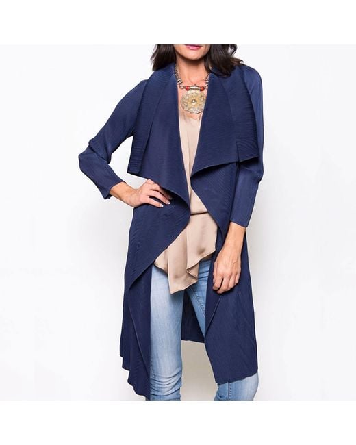 Beatrice von Tresckow Blue Waterfall Crinkle Coat