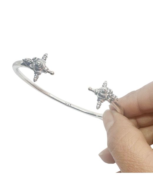 Tg-Jewellery by Tamara Gervasio Metallic Punk Skull Rigid Bangle – Recycle Sterling One Of A Kind for men