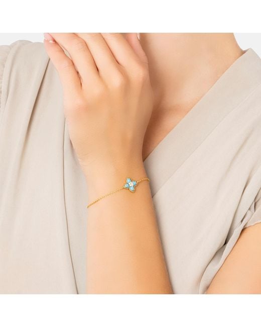 Latelita London Metallic Flower Clover Bracelet