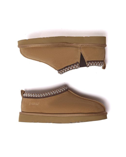 EverAu Australia Brown Wigeon Leather Slippers
