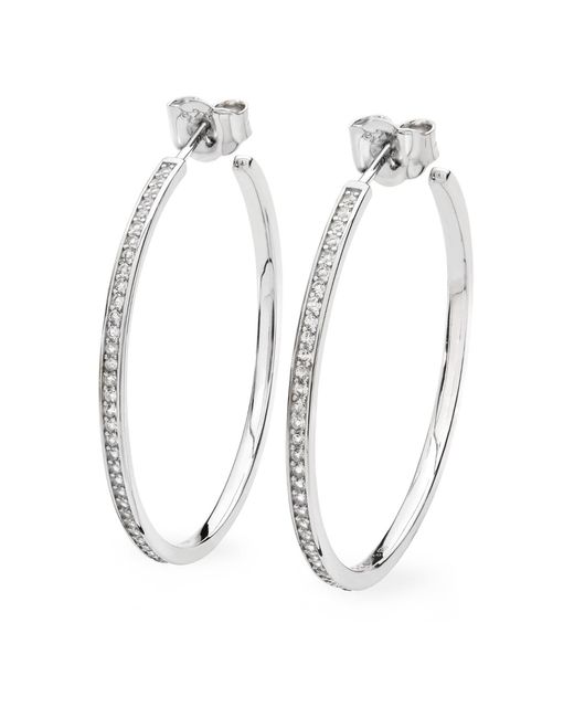 Lucy Quartermaine Metallic Solid Sterling Skinny Drip Large Hoops