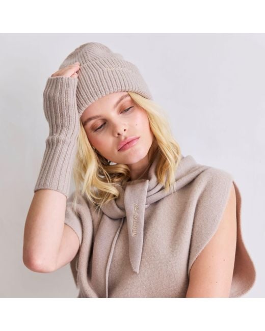 Arctic Fox & Co. Natural Neutrals Embroidered Merino Wool Beanie