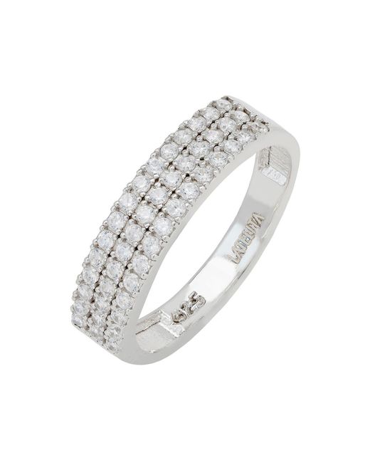 Latelita London White Charleston Art Deco Cocktail Ring