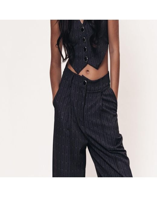 Vazaf Black Structure Pants