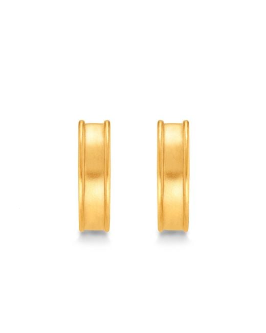 7879 Metallic Liquid Metal Hoop Earrings