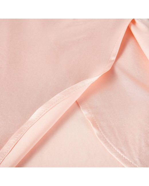 Soft Strokes Silk Pink Pure Mulberry Silk Petal Shorts, Mid-Waist, Silk Charmeuse