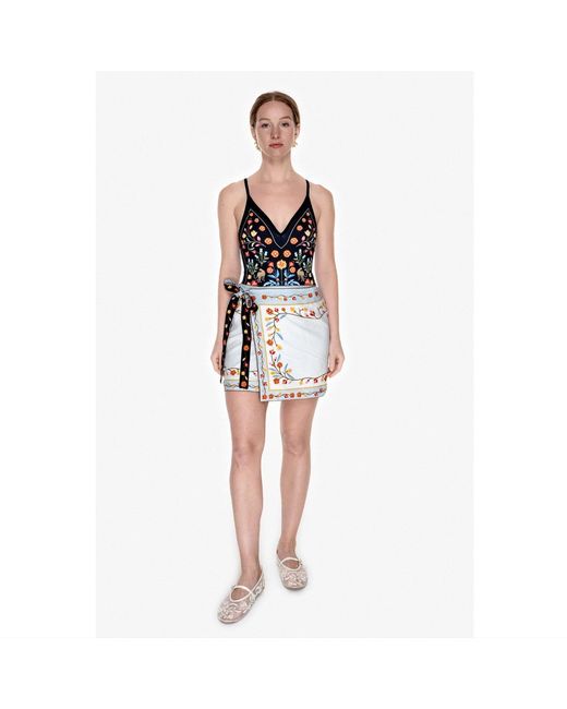 Jessie Zhao New York Black Swim Cover Up Skirt-Night Imagination