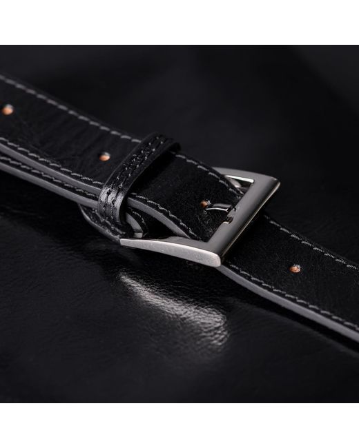 Time Resistance Black Leather Messenger Bag – The Stranger for men