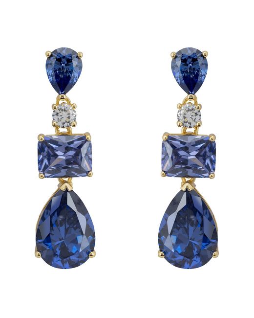 Latelita London Blue Valentina Drop Earrings Tanzanite