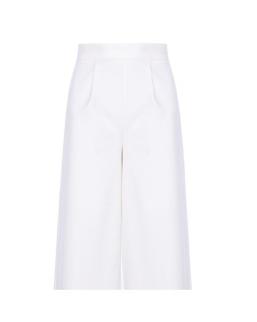 AVENUE No.29 White Wide Leg Trousers