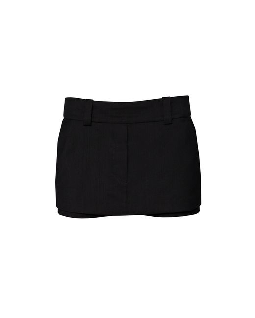 Vestiaire d'un Oiseau Libre Black Wool Skort